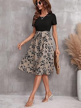 2022awのFrancoise Dress 5-7y LXXWMxBH Women 2024 Summer Short Sleeve Dress Round Neck